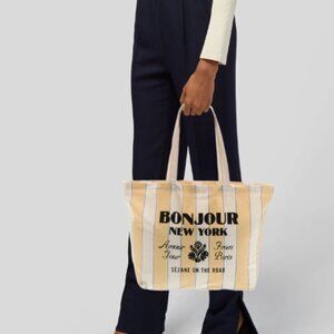 Sezane New York Striped Tote Bag